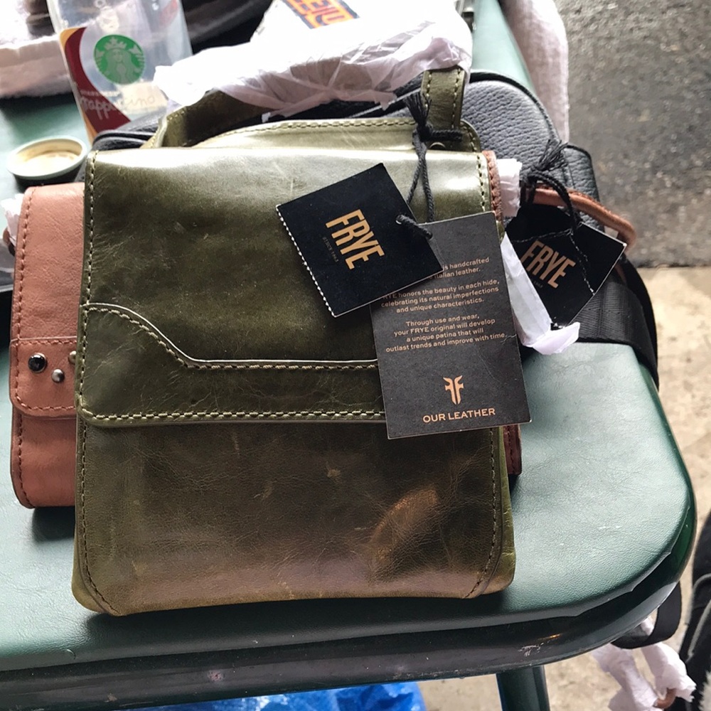 FRYE Olive Leather Sling
